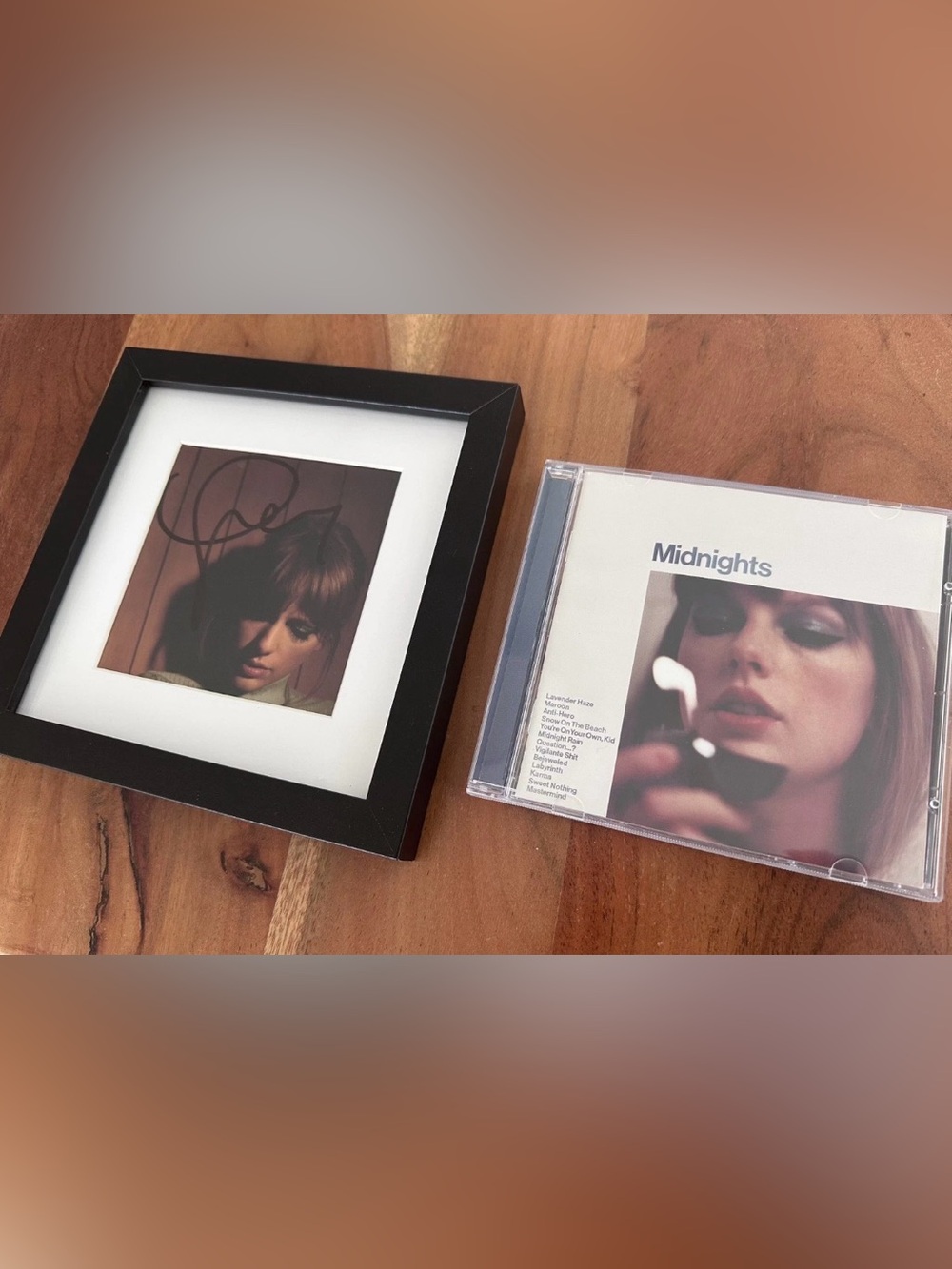 Signed Taylor Swift Moonstone Midnights CD